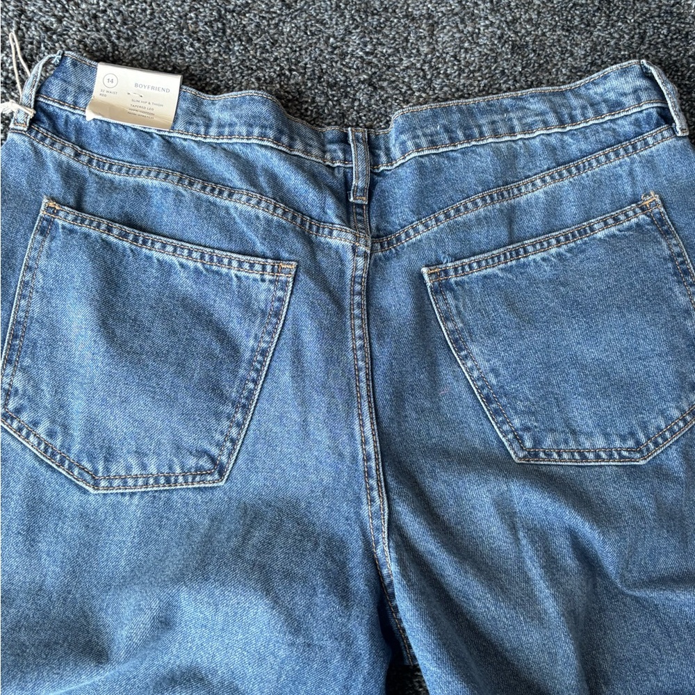 Universal Thread Baggy Women’s Patchwork Blue Denim Jeans - Picture 3 of 3